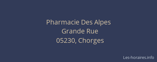 Pharmacie Des Alpes