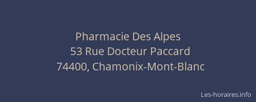 Pharmacie Des Alpes