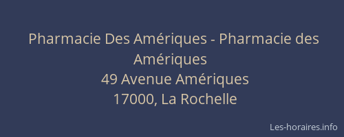 Pharmacie Des Amériques - Pharmacie des Amériques