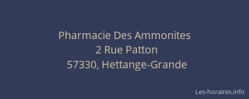Pharmacie Des Ammonites