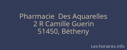 Pharmacie  Des Aquarelles
