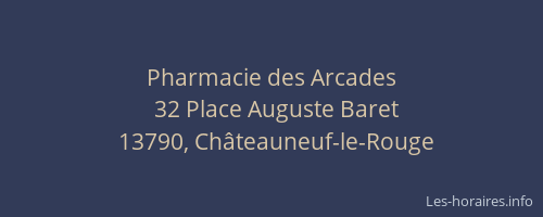 Pharmacie des Arcades