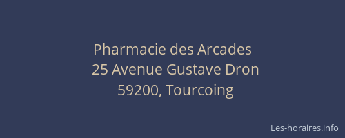 Pharmacie des Arcades
