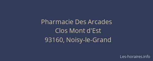 Pharmacie Des Arcades