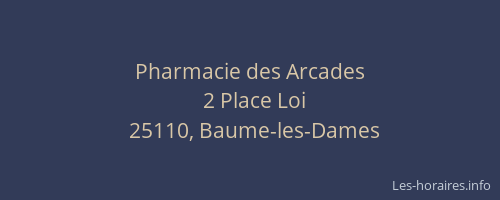 Pharmacie des Arcades