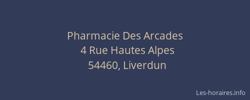 Pharmacie Des Arcades