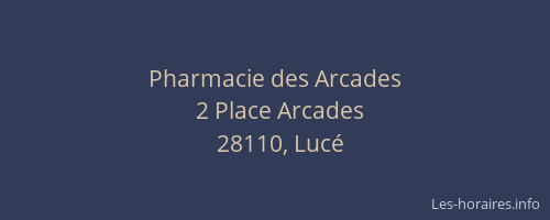 Pharmacie des Arcades