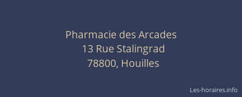 Pharmacie des Arcades