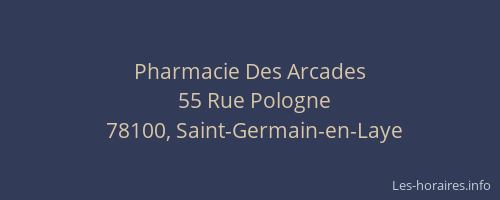 Pharmacie Des Arcades