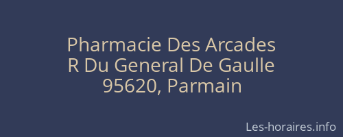 Pharmacie Des Arcades