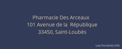 Pharmacie Des Arceaux