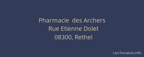 Pharmacie  des Archers