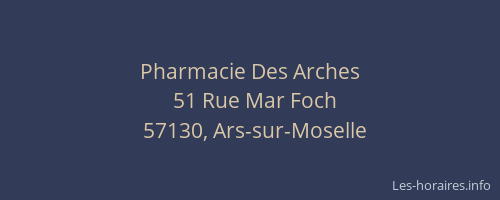 Pharmacie Des Arches