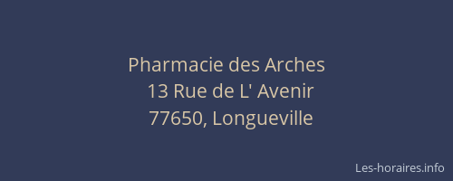 Pharmacie des Arches