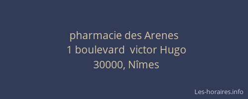 pharmacie des Arenes