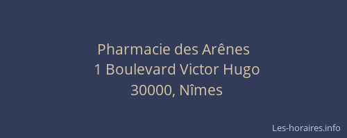 Pharmacie des Arênes