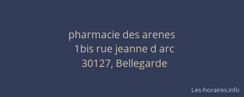 pharmacie des arenes