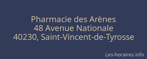 Pharmacie des Arènes