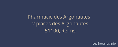 Pharmacie des Argonautes