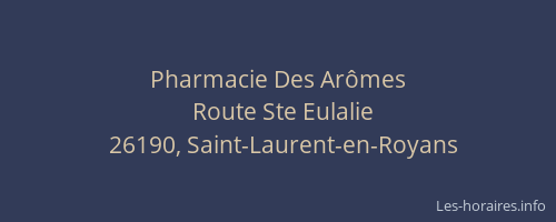 Pharmacie Des Arômes