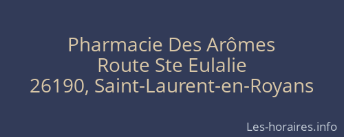 Pharmacie Des Arômes