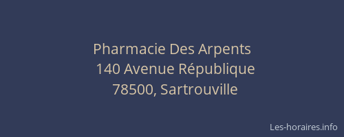 Pharmacie Des Arpents