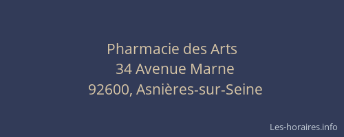 Pharmacie des Arts