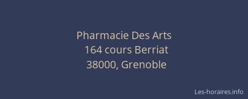 Pharmacie Des Arts