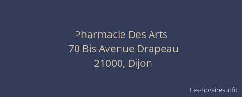 Pharmacie Des Arts