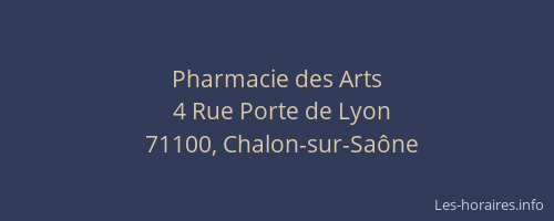 Pharmacie des Arts