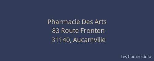 Pharmacie Des Arts