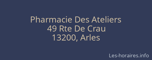Pharmacie Des Ateliers
