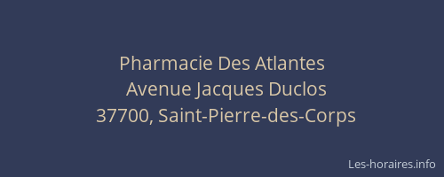 Pharmacie Des Atlantes
