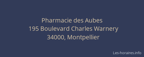Pharmacie des Aubes