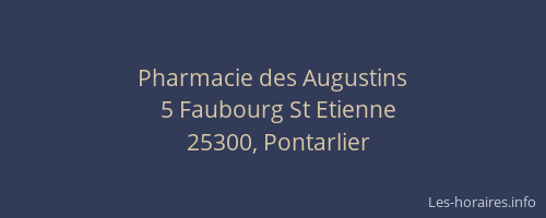 Pharmacie des Augustins