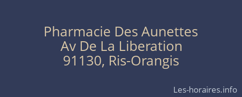 Pharmacie Des Aunettes