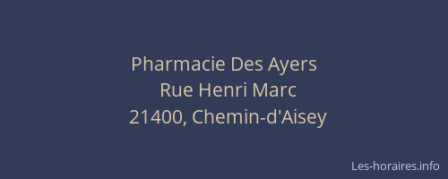 Pharmacie Des Ayers
