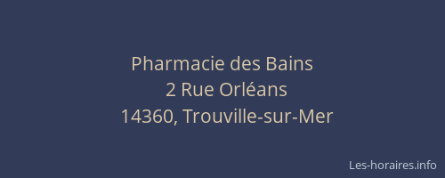 Pharmacie des Bains