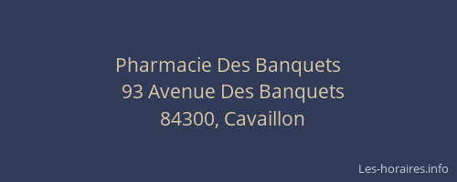 Pharmacie Des Banquets