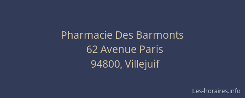 Pharmacie Des Barmonts