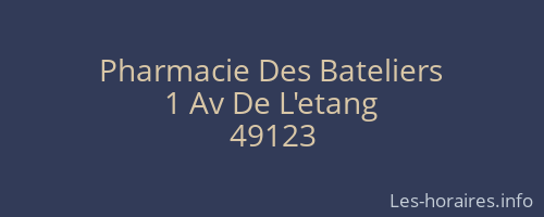 Pharmacie Des Bateliers