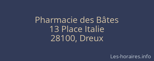 Pharmacie des Bâtes