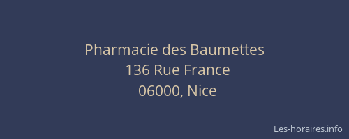 Pharmacie des Baumettes