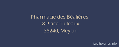 Pharmacie des Béalières