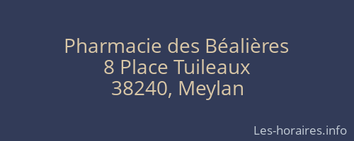 Pharmacie des Béalières