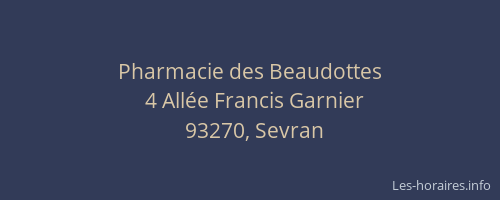 Pharmacie des Beaudottes