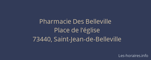Pharmacie Des Belleville