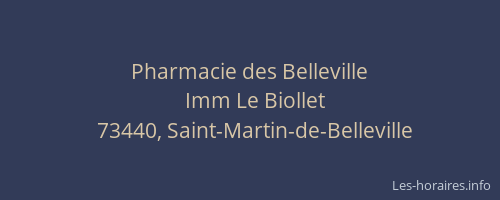 Pharmacie des Belleville