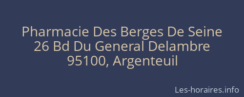 Pharmacie Des Berges De Seine
