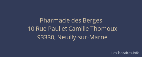 Pharmacie des Berges